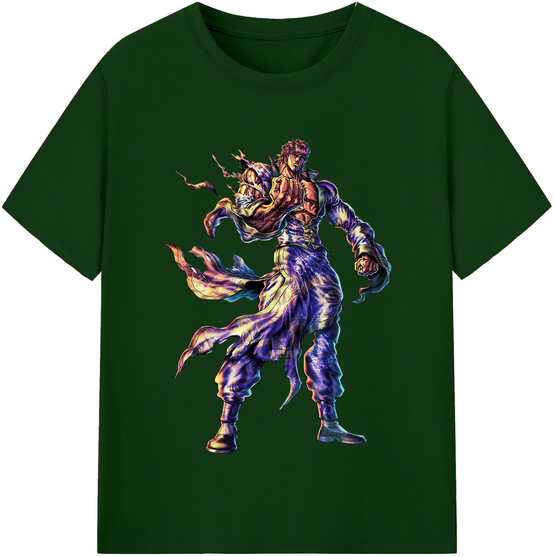 （画像用） 北斗の拳 Fist of the North Star 綿100％半袖Tシャツ（フロントプリント）